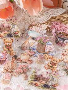 CANDY POETRY 1 包 30 张 INS 风格生活计划贴纸，创意美学贴纸，DIY 装饰工艺用品，节日礼物，个性化剪贴簿，学校文具，学校用品，返校 - 綠色 - 查看 9