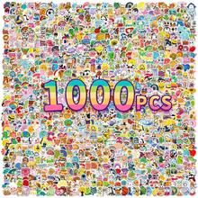 TOOUEE 1000张可爱卡通随机主题不重复防水卡通贴纸套装 - 可爱节日礼物 - 1000种款式，卡哇伊耐用派对礼品、圣诞节礼物、生日装饰 - 彩色 - 查看 1