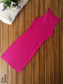 Women Short Dresses - Pink - View 2