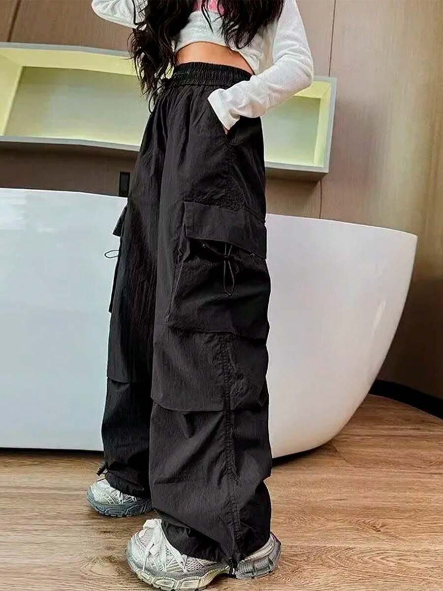 Teen Girls Pants - 黑色 - 查看 1