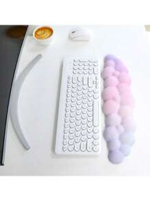 1pc Ombre Cloud Shape Silicone Keyboard Wrist Rest Support For Office Computer/Laptop