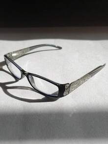 2pcs Rectangle Diamond Decorated Pattern Fashion Glasses, Suitable For Work, Computer Use & Daily Wear - Nhiều màu - Xem 10