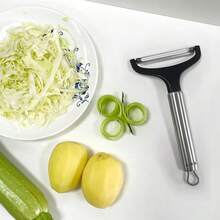 Cabbage Peeler For Kitchen' Wide Mouth Vegetable Peeler' Stainless Steel Fruit Shredder Slicer With Non-Slip Handle And Sharp Blade - Cabbage Peeler - View 7