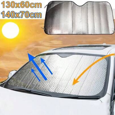 1 pieza Parasol de coche plegable, cubierta protectora solar y contra la nieve para parabrisas de coche, protector de parabrisas delantero resistente al agua