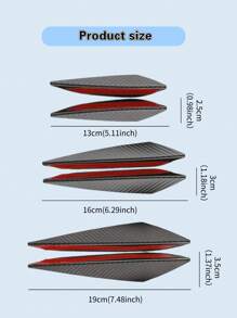6Pcs Universal Carbon Fiber Car Fan Blades – Scratch Resistant Rubber Bumper Trim, Strong Adhesive Backing, No Paint Damage, Heat Waterproof Resistant, Front Shock Absorber Lip Diffuser Splitter Body Spoiler Decoration, Car Modification Accessories