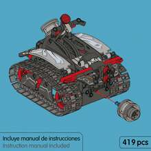 IM.Master Juego de construcción robot teledirigido 3 en 1, 419 piezas, montaje mecánico de precisión, radiocontrol 2.4GHz, transformación en 3 modos, estructura articulada con piezas móviles y diseño resistente, ideal para maniobras dinámicas ✅ Entrega 24/48h a España (península) - Negro - Ver 3