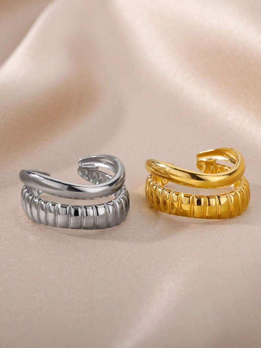 1 pezzo Anello aperto minimalista casual e versatile di moda per donna
