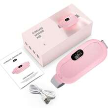 1 Pc Rechargeable Menstrual Heating Pad, Cycle Cordless Heating Pad For Cramps, Hot Massage Stomach Heating Pad With 3-Speed Temperature Adjustment And 4-Speed Massage Modes, Portable Electric Heating Belly Wrap Belt For Women And Girls' Gift