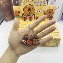 1pc/24pcs Capybara Cartoon Cute Pet Funny Blind Box Key Chain, Delicate Small Gift For Back To School, Suitable For Holidays Party, Birthday, Festival, Cartoon Doll Small Gift, Birthday Surprise Party, Cute Cartoon Pendant, Party Surprise Small Gift