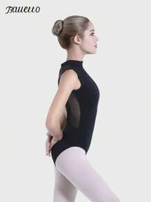 balletto Body da ballo senza maniche per adulti, body da ballo a taglio alto, body da ginnastica e fitness per performance