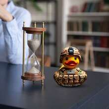 Armed Duck,Memorial Duck,Military Duck Resin Figurine,Uniform Armed Forces Resin Duck,Unique Military Rubber Duck Desktop Ornament Day Gifts,Hand-Painted Duck Toy - D - 查看 4