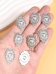 8pcs Catholic Our Lady Of Guadalupe Three-Hole Charm Connectors, DIY Rosary Necklace Jewelry Metal Parts