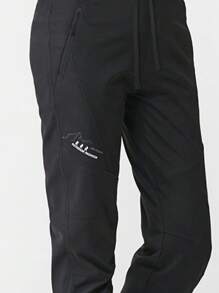 女士防风防水户外工装裤 - 轻便直筒徒步裤，带拉链口袋，软壳徒步慢跑裤，适合春秋季慢跑、登山、背包旅行和旅行