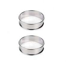 2 件/6 件/12 件不锈钢英式松饼圈、圆形蛋糕饼干鸡蛋汉堡烘焙模具