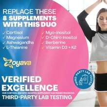 Shining Serenity Set - Zoyava Collagen & Cortisol All-In-One Multivitamin Combo - Made In USA With Extra Strength Ingredients,Soothe & Smooth Bundle - 其他 - 查看 5