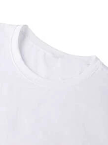 Men's Casual Eagle Print Round Neck Loose Tank Top, Summer