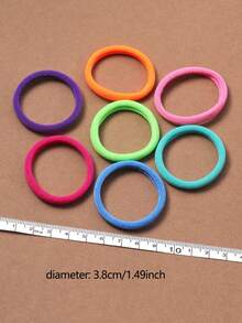 50 件彩色百搭发带，女士简约日常百搭弹性发带，高弹力无缝马尾辫发饰，发球，健身运动装