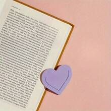 Creative Heart-Shaped Faux Bookmark Various Colors Student Literature Love Bookmark Reading Literature Lover Gift Page Separator Double-Sided Clip For Diaries And Books