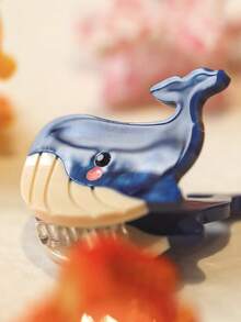 3 件装海洋动物小发爪夹，适合女孩，迷你海洋发夹，发饰，坚固抓握，白象礼物