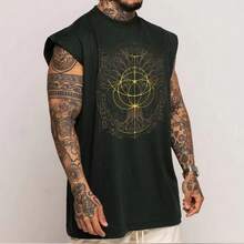 Oversized Long Cotton Tank Top Elden Ring Symbol Art Game Geek Mode - màu đen - Xem 4