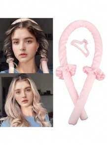 4pcs/Set No Heat Hair Curlers For Hairstyling, Reusable Heatless Hair Curling Rods, Heatless Silk Satin Curling Rods, Create Natural Soft Wavy Hairstyle, DIY Curling Styling Tools For Overnight Use, Heatless Curling Rods (Heatless Silk Satin Curling Rods, Curlers), Foam Heatless Sleep Curlers, Hair Styling, Hair Stuff, Curly Hair Products ,Hair Accessories, Hair Styling Kit, Hair Tool Kit, Hairstyling Set