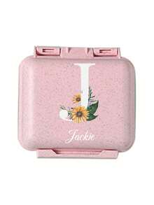 Caja de pastillas compartimentada personalizada, estuche de pastillas a prueba de humedad, organizador de pastillas de viaje para el bolsillo, caja de pastillas portátil, organizador de pastillas para personas mayores con compartimentos grandes, organizador de pastillas pequeño para bolso o bolsillo, adecuado para actividades al aire libre, viajes de negocios y recordar a las personas mayores que tomen la medicina a tiempo - Rosa - Ver 21