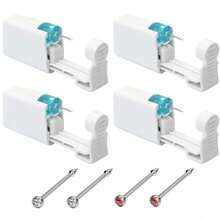 4PCS Disposable Nose Piercing Gun With Bulit-In Stainless Steel Nose Studs Self Nose Piercing Kit - Multicolor - View 13