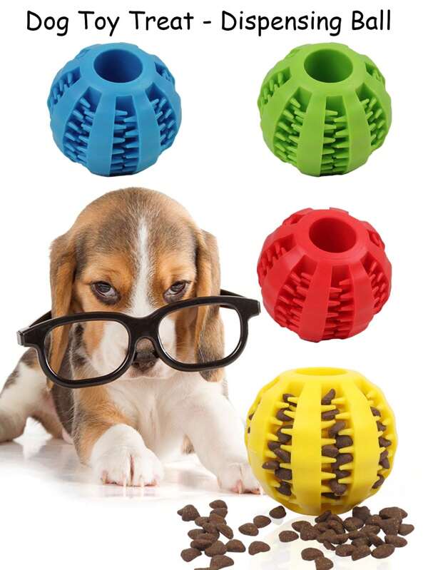 1pc Dog Pet Toy Watermelon Ball, Pet Food Dispensing Ball, Chew Toy, Dental Care, Treat Puzzle Ball, Pet Supplies