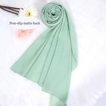 Luxury Silky Satin Hijab Women, Shimmer Crinkle Scarf, Graceful Feminine Charm - 金色 - 查看 11