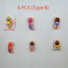 6pcs Cartoon Decorative Refrigerator Magnets, Cute Personalized Fridge Magnet For Kitchen, Office Whiteboard, Dishwasher Decoration, Home Decor Best Gifts Birthday Graduation