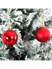 48pcs Christmas Decorations Christmas Balls Matte Light Balls Christmas Tree Ceilings Colorful Balls Bright Light Balls Decorative Hanging Balls Shopping Mall Decorations Home Decor Room Decor