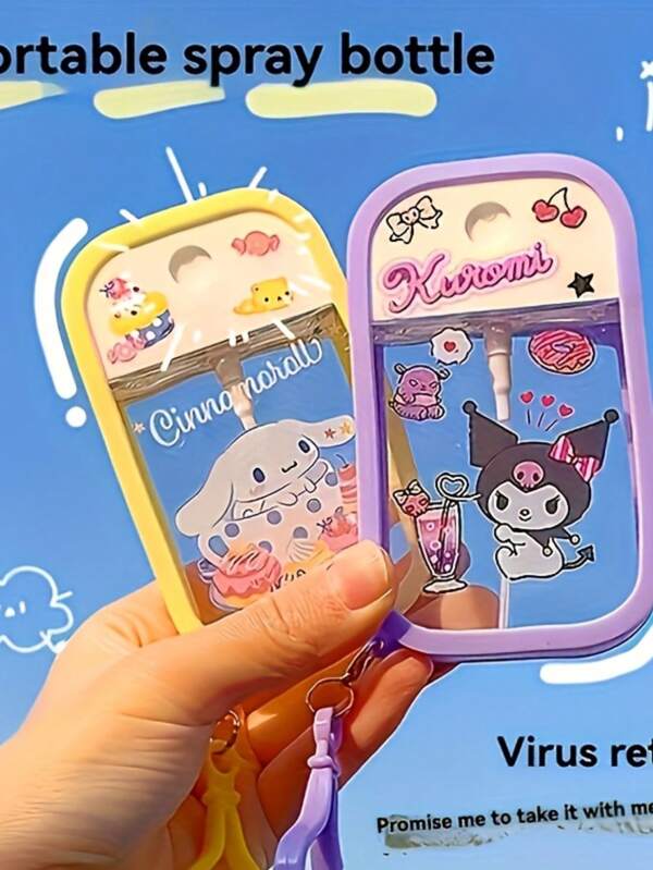 Sanrio 1 Piece Sanrio Travel Size Dispenser Bottles - Refillable Spray Bottles For Body Mist, Cleanser & Hydrating Toner, Portable Containers For Women & Men, Ideal For Travel, Outdoor Use & Daily On-The-Go