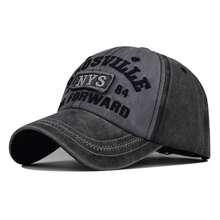 Men's Soft-Top Baseball Cap With Embroidered Letters, Fashionable Washed Sun-Proof And Sunshade Baseball Cap, Comfortable And Versatile Casual Hat For Daily Outings, Truck Driver Hat - màu đen - Xem 1