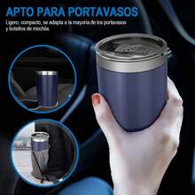 Vaso Térmico de Acero Inoxidable, Taza Termica Frio y Caliente para Cafe con Tapa y Pajita, Cepillo de limpieza, Termo Infusor de Vacío Doble para Hombre, Mujer, Regalo (20oz/600ml,Azul marino) - Azul Marino - Ver 4