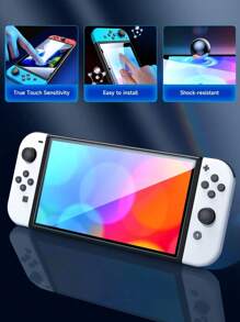 2 szt. Szkło hartowane do ekranu, kompatybilne z Switch/Switch OLED/New Switch2 (2025), konsolą do gier Switch Lite, pełną folią ochronną ekranu konsoli do gier, kompleksowa folia antyzarysowa i przeciwupadkowa