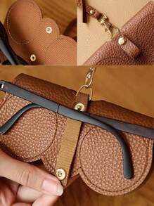 1pc Fashion Sunglasses Bag Reading Glasses Storage Case PU Leather Anti Pressure Protective Cover Carry Bag Eyeglass Clip Glasses Accessories Back To School School Bag Travel Essentials Travel Organizer For Beach Summer Vacation For Travel And Back To School Travel Accessories Holiday