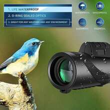 1pc High-Definition Monocular Remote Zoom Bak4 Prism, Outdoor Telescope For Camping And Hunting (Accessories: Phone Holder, Tripod, Cloth Bag, Portable Rope)