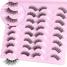 VENDAD-Wiwoseo Half Eyelashes Natural Wispy Lashes With Glue Cat Eye Lashes Natural Look False Eyelashes With Lash Glue Pestaas Postizas Naturales Half Lashes Kit With Clear Eyelash Glue - Black - View 5