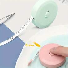 1pc SoftTouch Retractable Measuring Tape, 60 Inch Mini Double-Sided Flexible Measuring Tape, Used For Sewing, Tailoring, Weaving, Durable Blades, Portable Body And Fabric Measuring Tools - 綠色 - 查看 5
