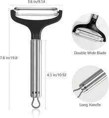 Cabbage Peeler For Kitchen' Wide Mouth Vegetable Peeler' Stainless Steel Fruit Shredder Slicer With Non-Slip Handle And Sharp Blade - Cabbage Peeler - View 6