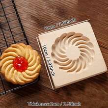 Moldes de cortador de galletas de madera 3D para hornear, moldes de galletas grabados y en relieve, para moldes de hornear de galletas de jengibre y fondant de Navidad - G - Ver 13