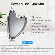 Terahertz Gua Sha Facial Tools Guasha Tool For Face Body Gua Sha Stone Lymphatic Drainage Massager - As Pic - View 5