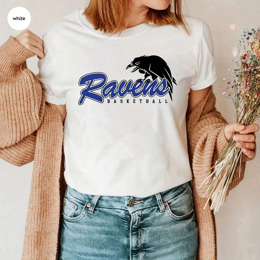 TREE HILL RAVENS T-Shirt One Tree Tv Show Hill Nathan Scott 23 Shirt North Carolina Clothes Over Bros OTH Shirts Fans Top220G Pure Cotton T-Shirt - Perfect For Outdoor Sports, Travel, And Everyday Wear, A Thoughtful Gift For That Special Meonetops - White - View 1