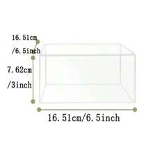 自助食品展示架，透明亚克力意大利面分配器，自助餐桌食品甜点展架，带空心底部的立方体嵌套展示柱 - 無色 - 查看 9