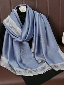 1 Peça Lenço Fashionável Feminino em Cor Sólida, Xale de Poliéster Elegante e Leve, Perfeito para Atividades ao Ar Livre e na Praia