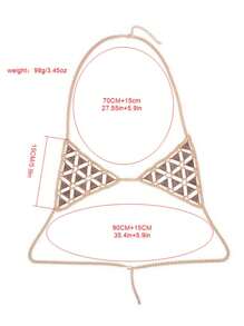 1 Stück - Sexy BH, Beach Body Kette, Sommer Bikini, Nachtklub, Frauen Körper Accessoire, Mehrschichtige Bikini Körper Kette BH aus hochwertigem und strapazierfähigem Hartmetall, stabil und langanhaltend, geeignet für den täglichen Gebrauch, romantisches sexy Körper Accessoire Kette, geeignet für jeden Anlass wie Partys, Verlobungen, Vorschläge, Alltag, Feste, Sommerkleidung