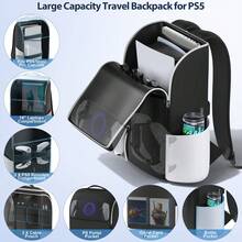 P5 Game Console Dual-Shoulder Backpack, Large Capacity Convenient Waterproof Storage Bag, Suitable For Slim/Pro Version