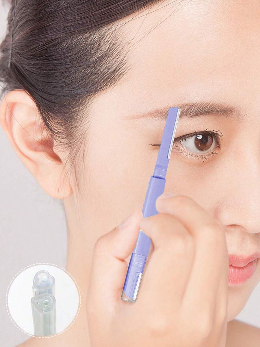 Eyebrow Razor, Eyebrow Shaver, Anti-Scratch Set, Beauty Salon Essential, Cosmetics, Affordable Price, Home Decor, Vanity, Travel, Bedroom, Makeup Accessories, Eyebrow Trimmer - Multicolor - View 1