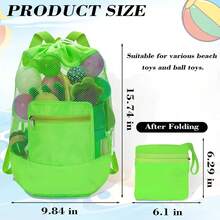 Nueva bolsa de playa al aire libre, bolsa de almacenamiento de juguetes de playa, bolsa de almacenamiento de zuecos de natación y miscelánea, bolsa de almacenamiento de hombro y de mano Touris - Celeste - Ver 6