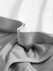3pcs Random Color Men's Briefs, Solid Color Comfortable, Sports, Home Wear, Gift For Boyfriend - Multicolor - View 5